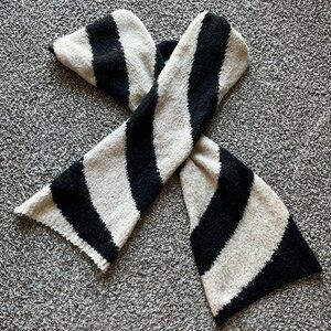 Paloma Wool Black & White Striped Scarf Alpaca Wool Blend Spring Dainty Feminine